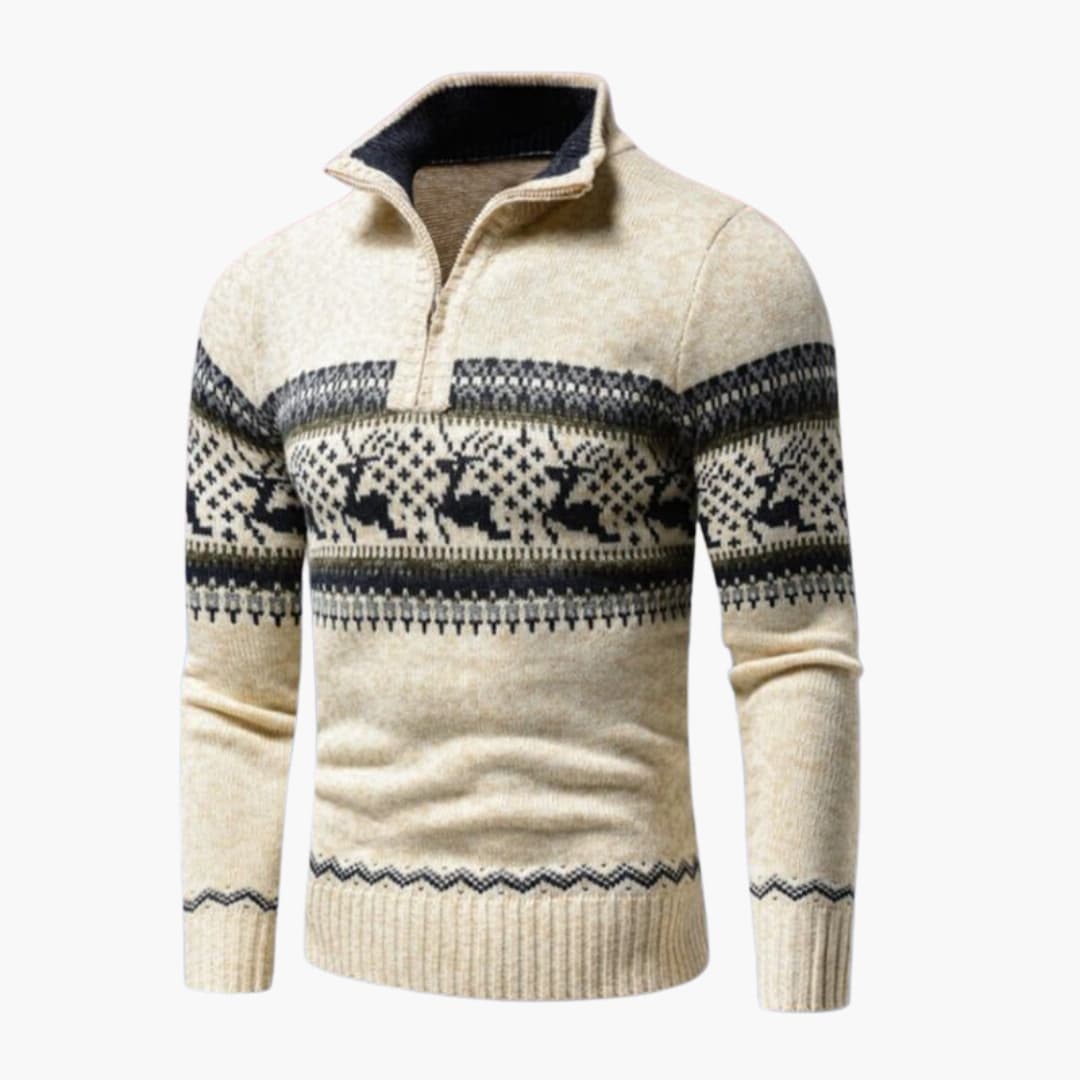 Strukturiert gestrickter Pullover für Herren