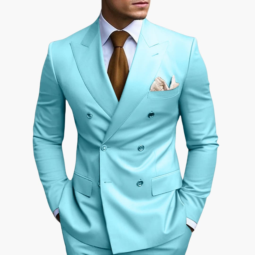 Doppelreihiger Slim Fit Anzug für Herren