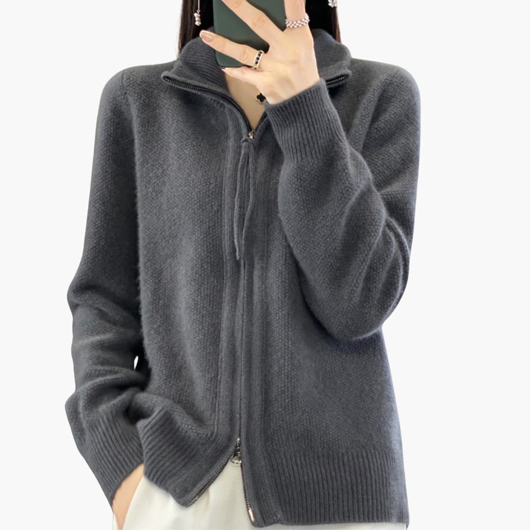 Reißverschluss Strickjacke für Damen