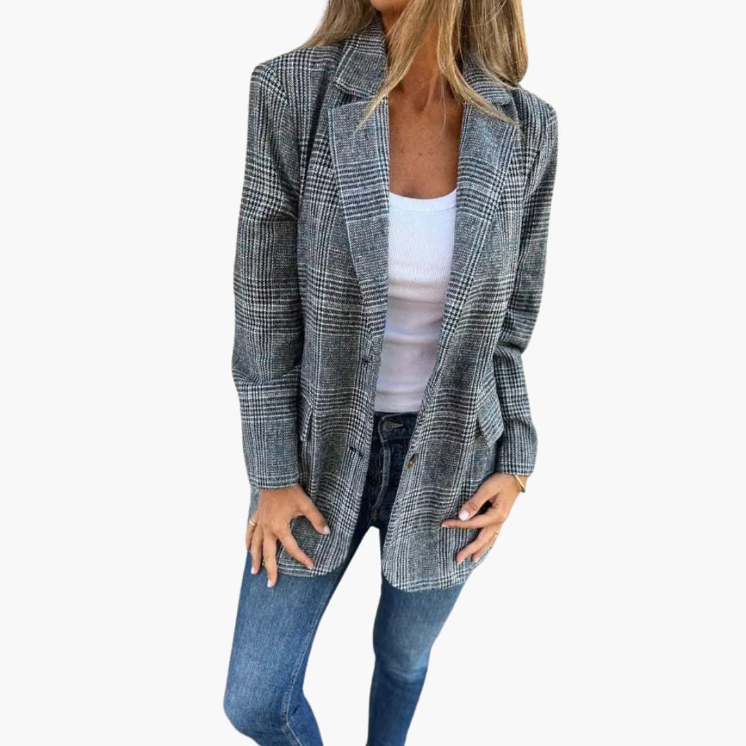 Kariertes Blazer für Damen