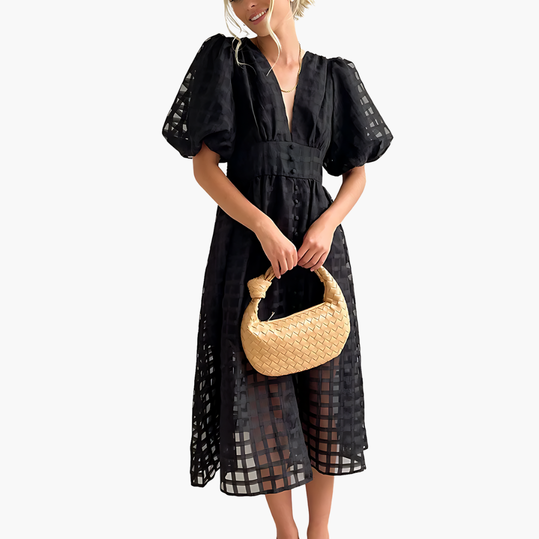 A Linie Midi Kleid für Damen