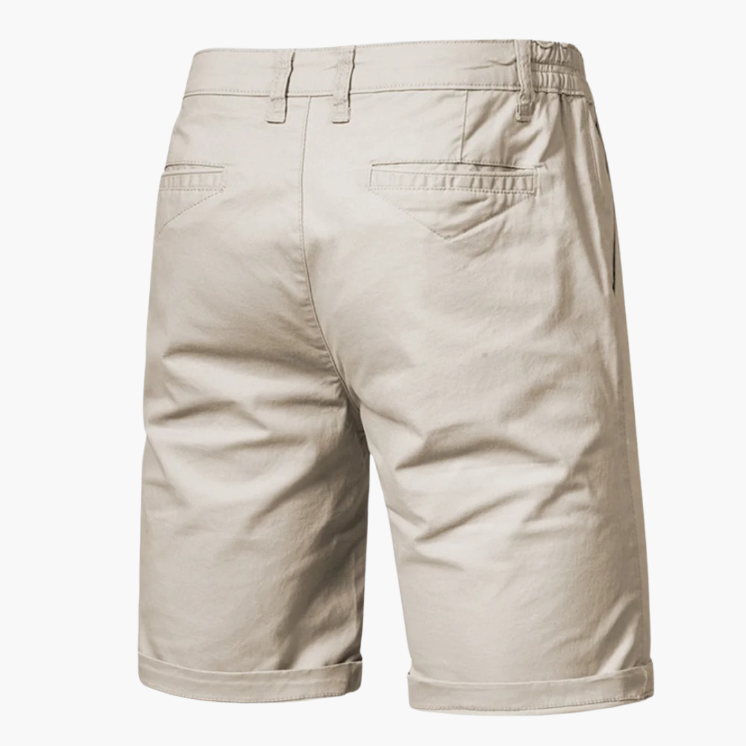 Bundfalten Shorts mit Umschlag für Herren