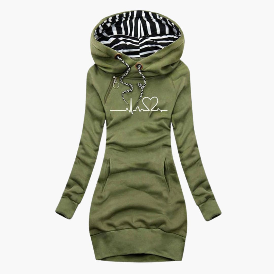 Herzmotiv Hoodie für Damen