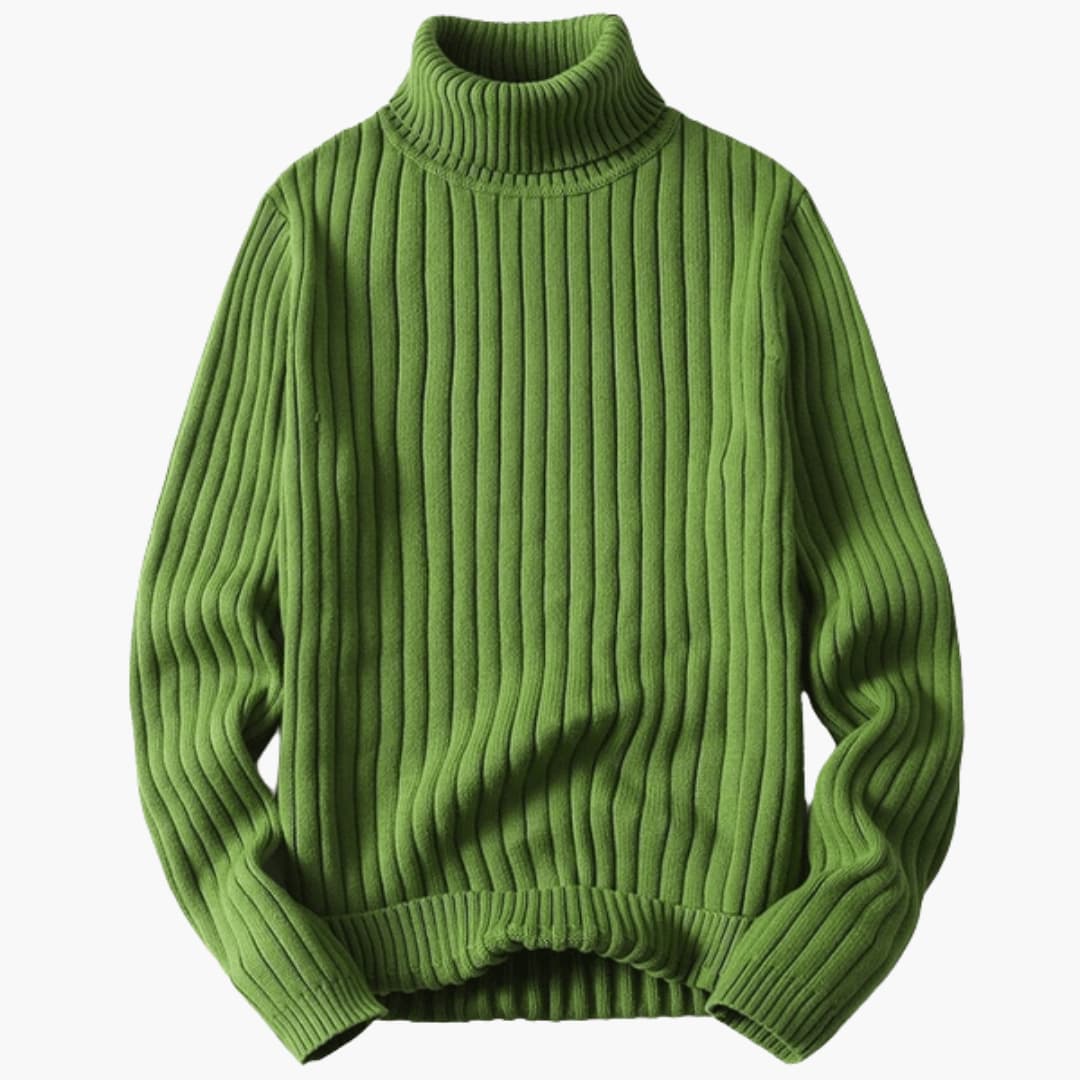 Gerippter Rollkragenpullover für Herren