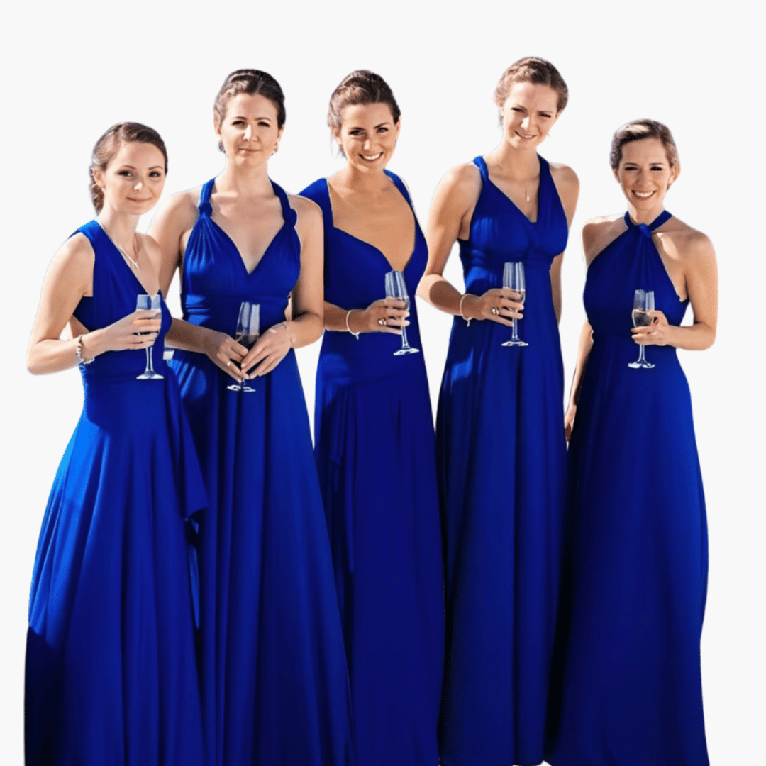 Mehrfach-Wickel Maxi Kleid für Damen