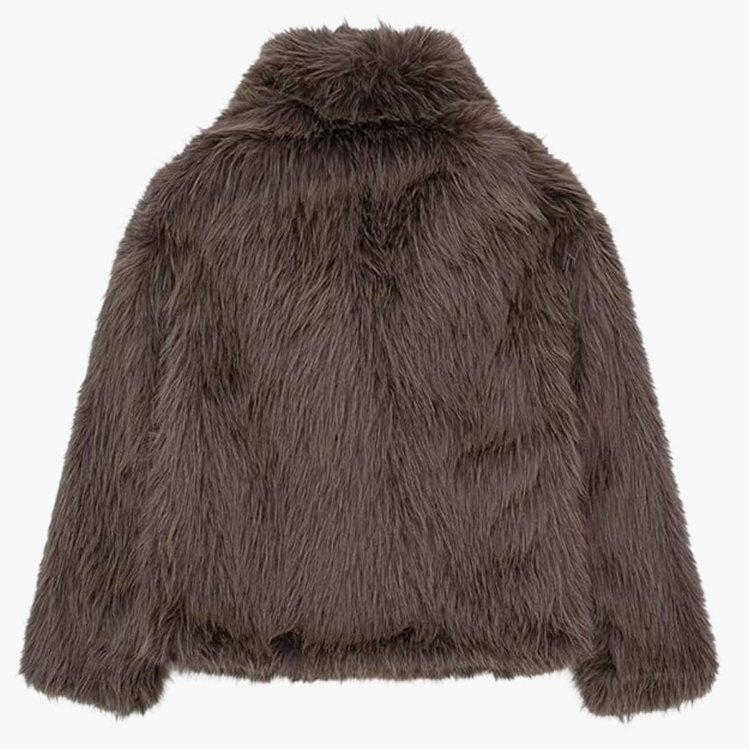 Flauschiger Mantel für Damen