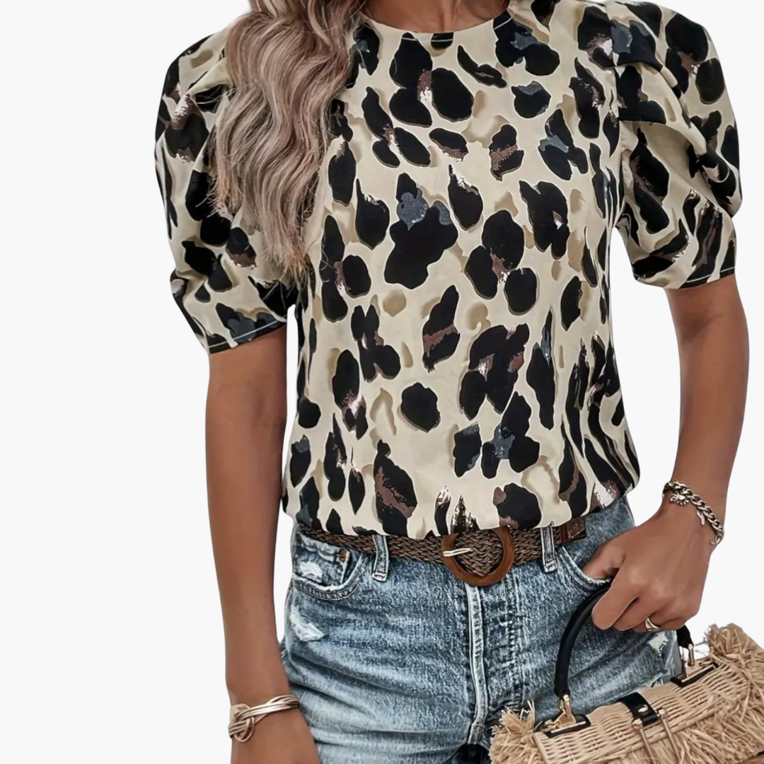 Allover Print Bluse für Damen