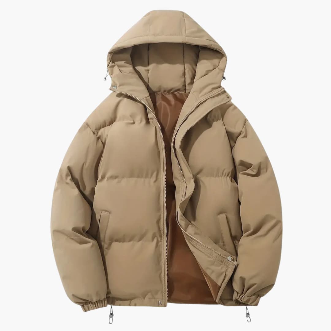 Gefütterte Kapuzen-Winterjacke für Herren