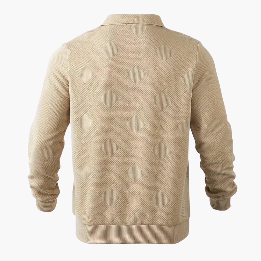 Geometrisch Gemusterter Strickpullover für Herren