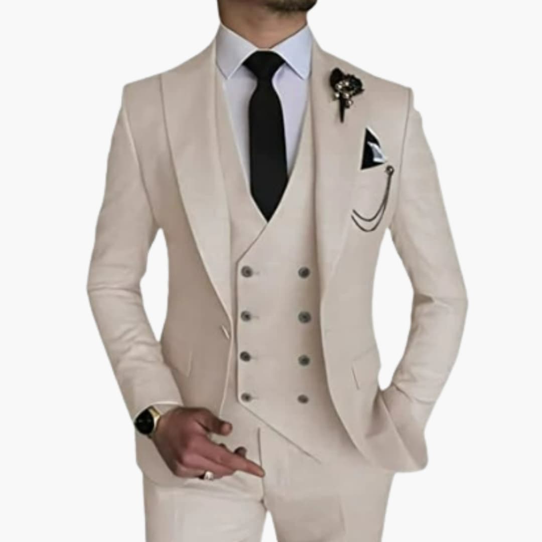 Slim Fit Dreiteiliger Anzug für Herren
