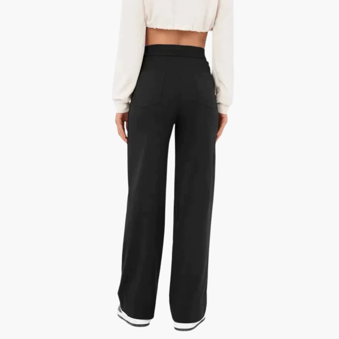 Hohe Taille Stoffhose für Damen