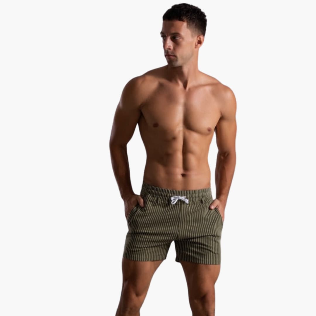 Kordelzug Gestreifte Shorts für Herren