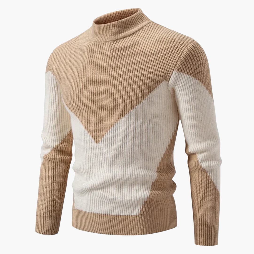 Gestrickter Langarm-Pullover für Herrenv