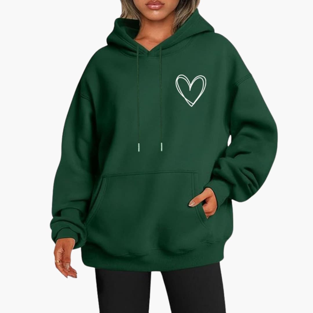 Kapuzensweatshirt mit Kängurutasche für Damen