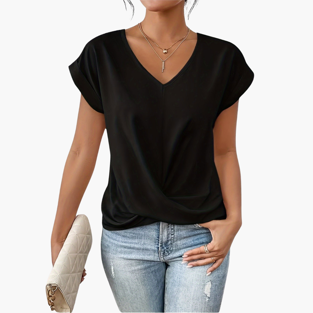 V-Ausschnitt T-Shirt für Damen