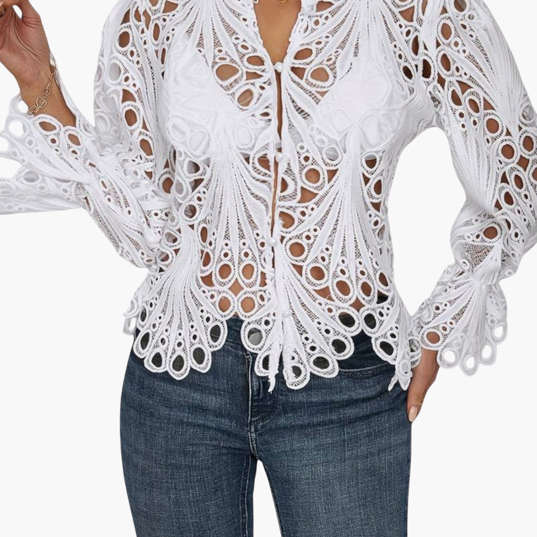 Asymmetrische Bluse für Damen
