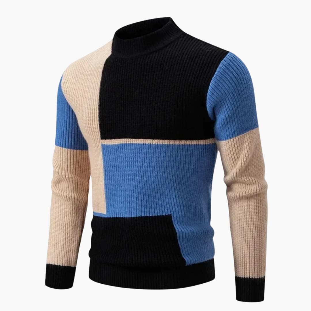 Grafik-Blockmuster Strickpullover für Herren