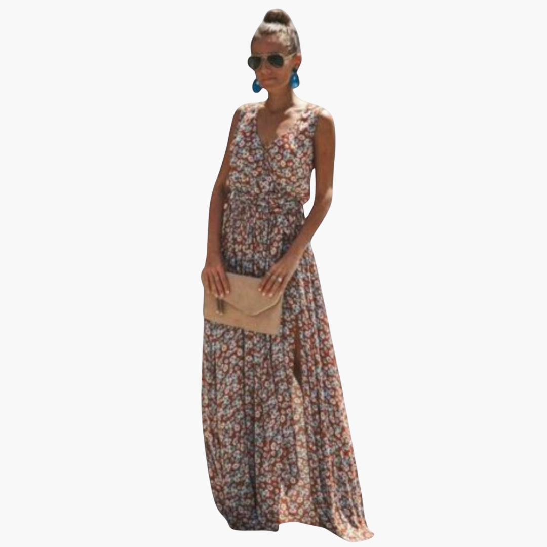 Boho Floral Maxi Kleid für Damen
