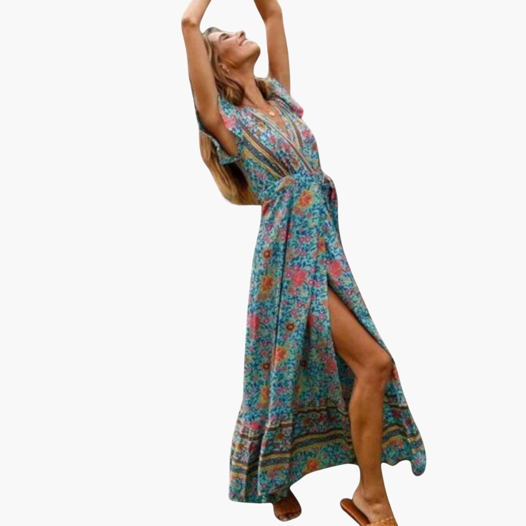 Blumenprint Maxi Kleid für Damen
