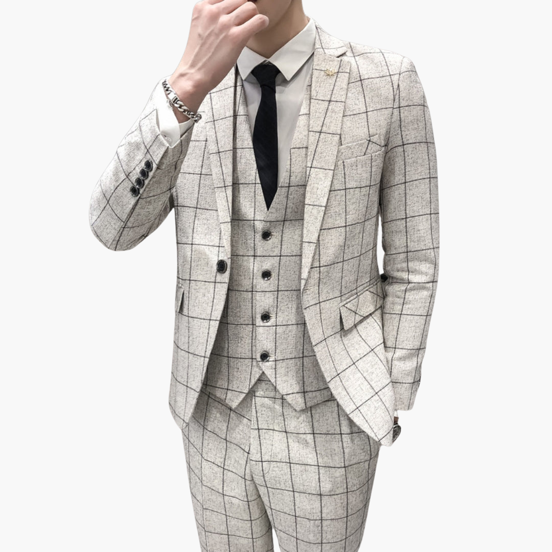 Modern Fit 3-Teiler Anzug für Herren