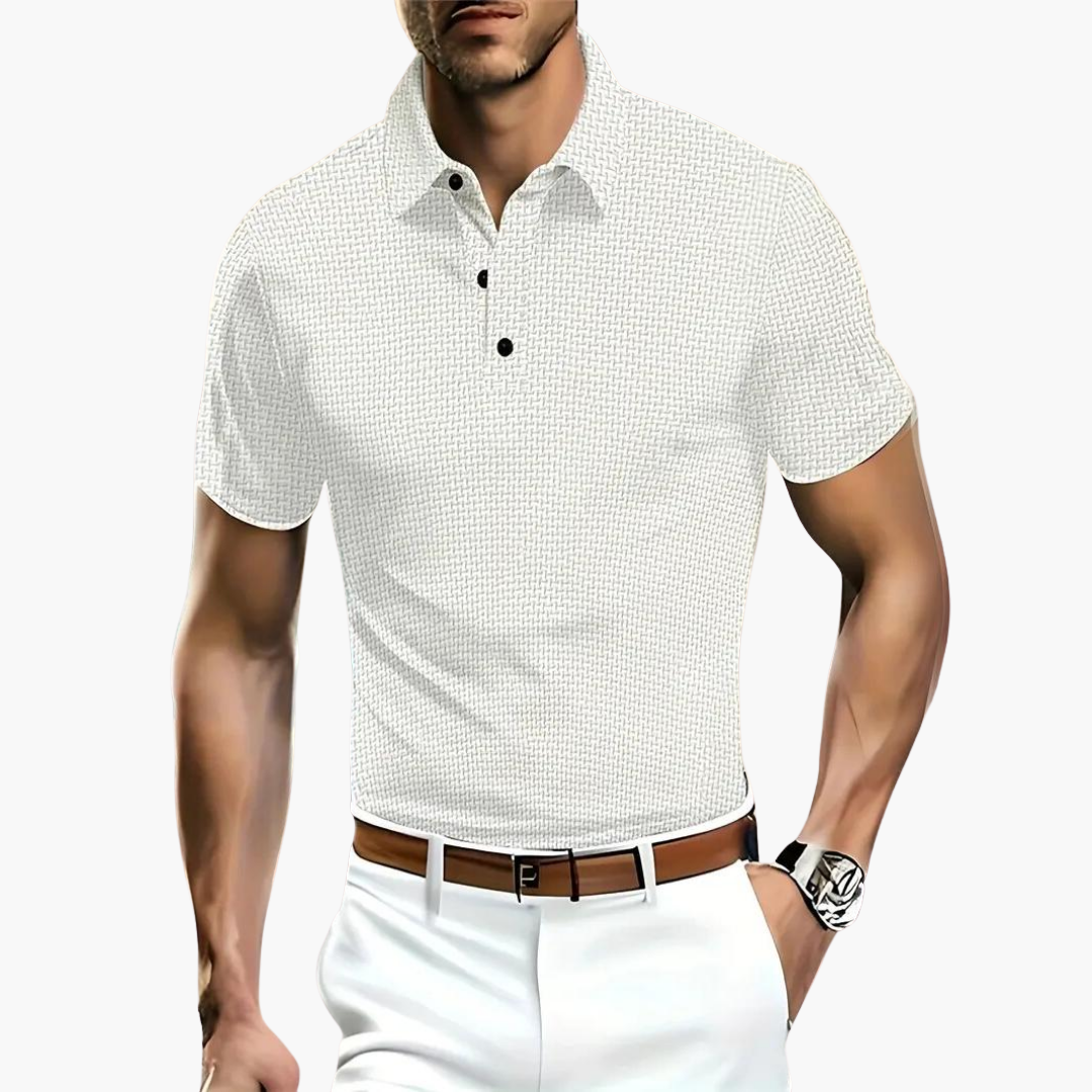 Strukturiertes Stretch-Poloshirt für Herren