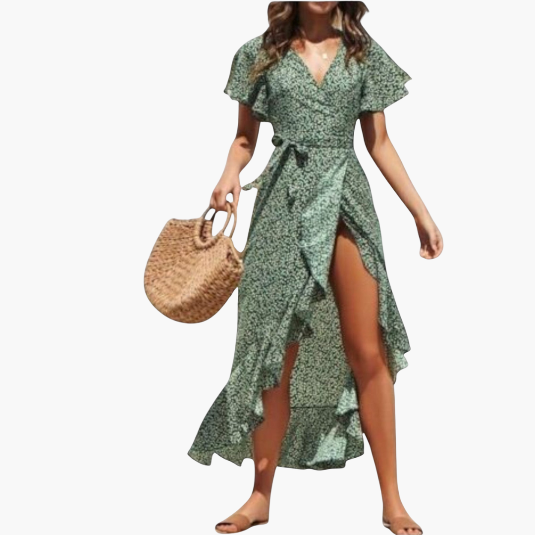 Wickel Maxi Kleid für Damen