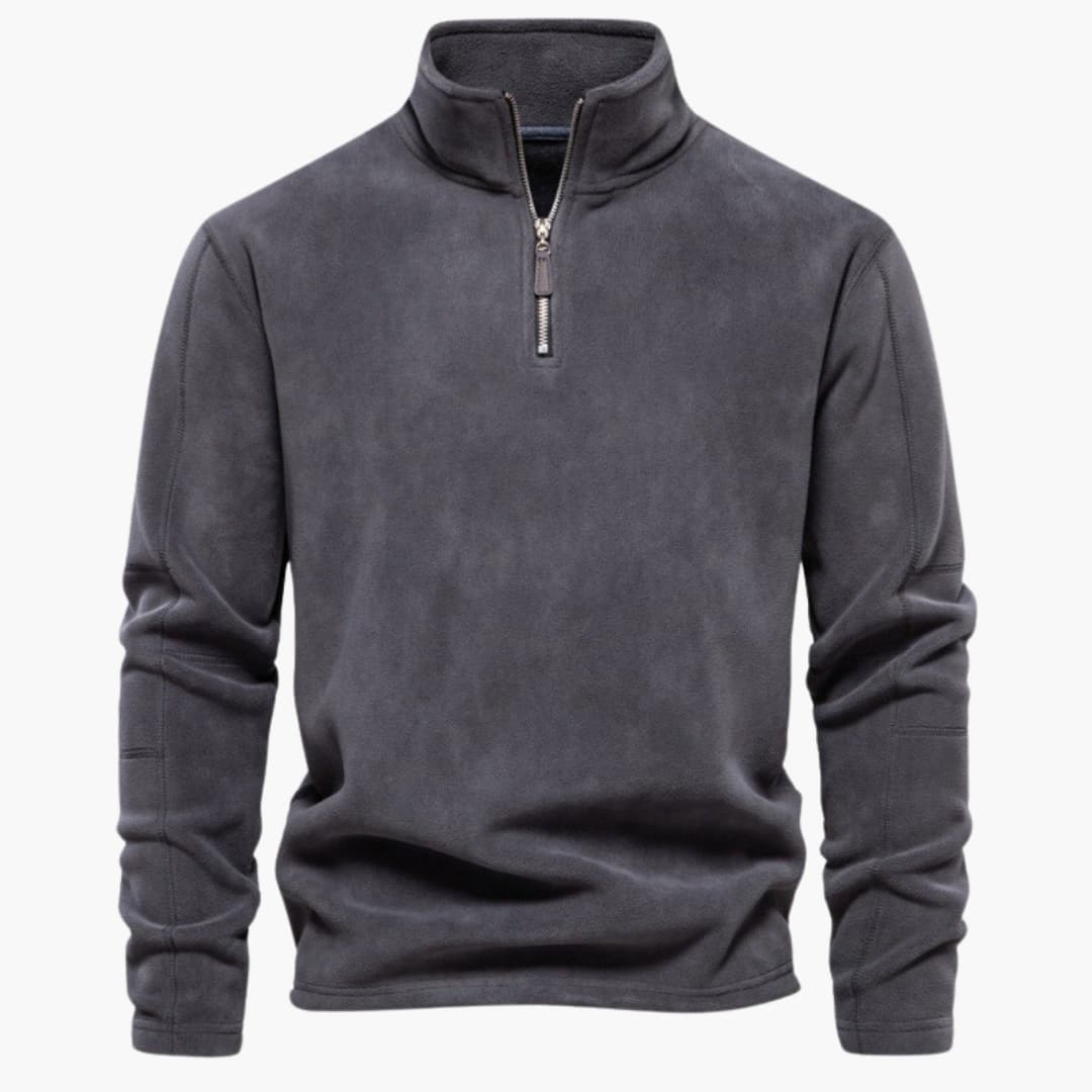 Viertelreißverschluss Fleecepullover für Herren