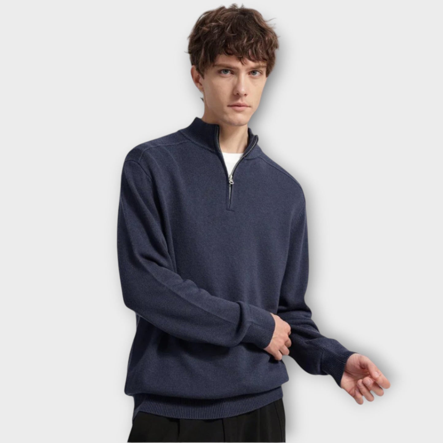 Halb-Zip Strickpullover für Herren