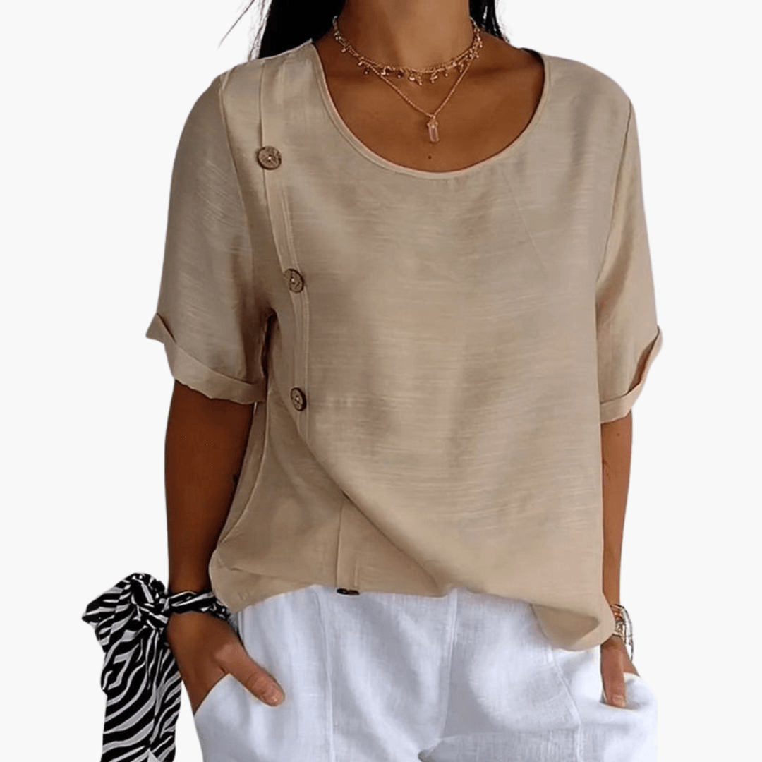 Seitlich geknöpfte Bluse für Damen