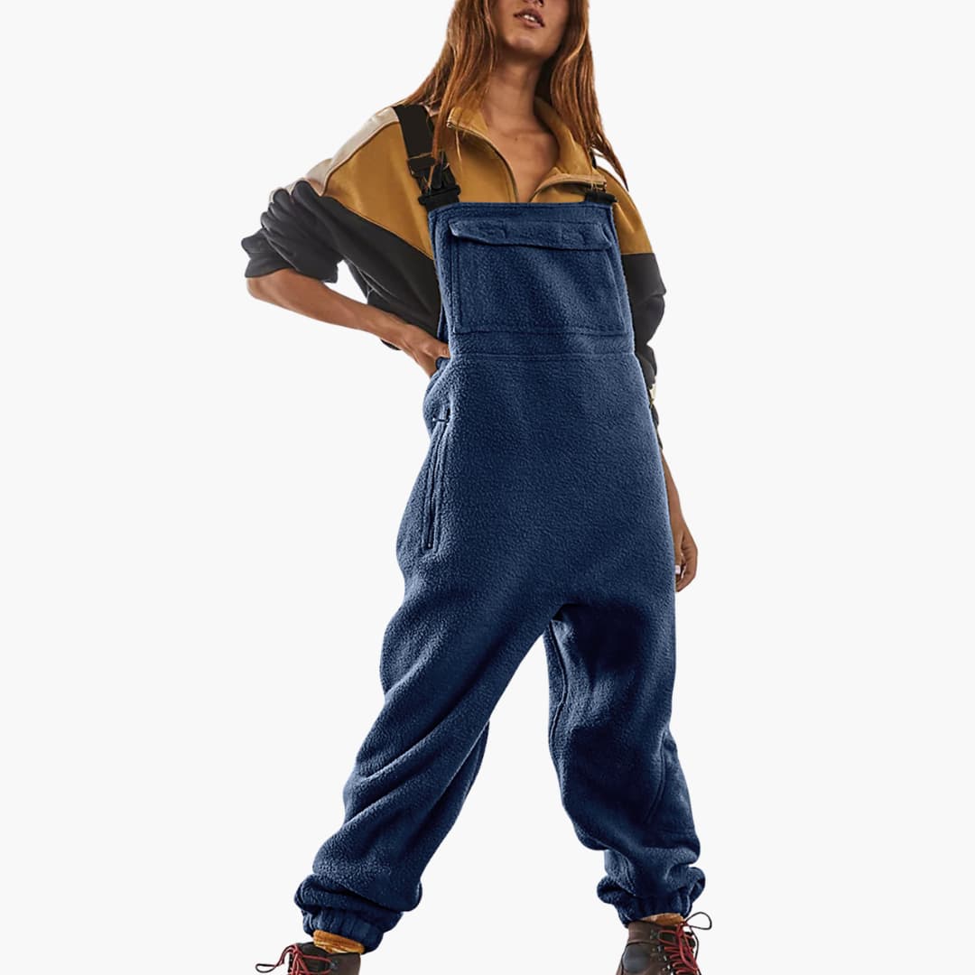 Fleece Latzhose mit Trägern für Damen