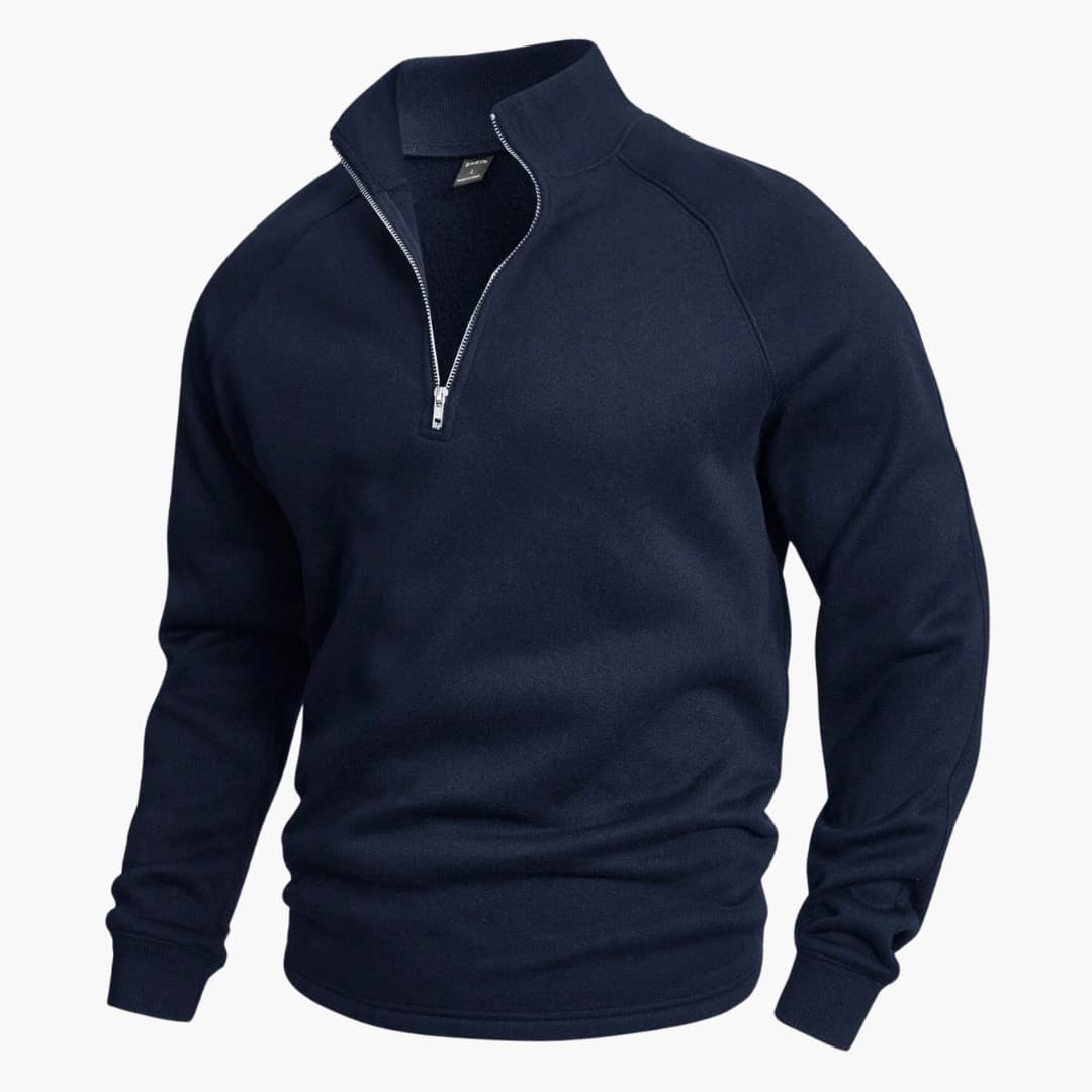 Stylischer Halfzip Strickpullover für Herren