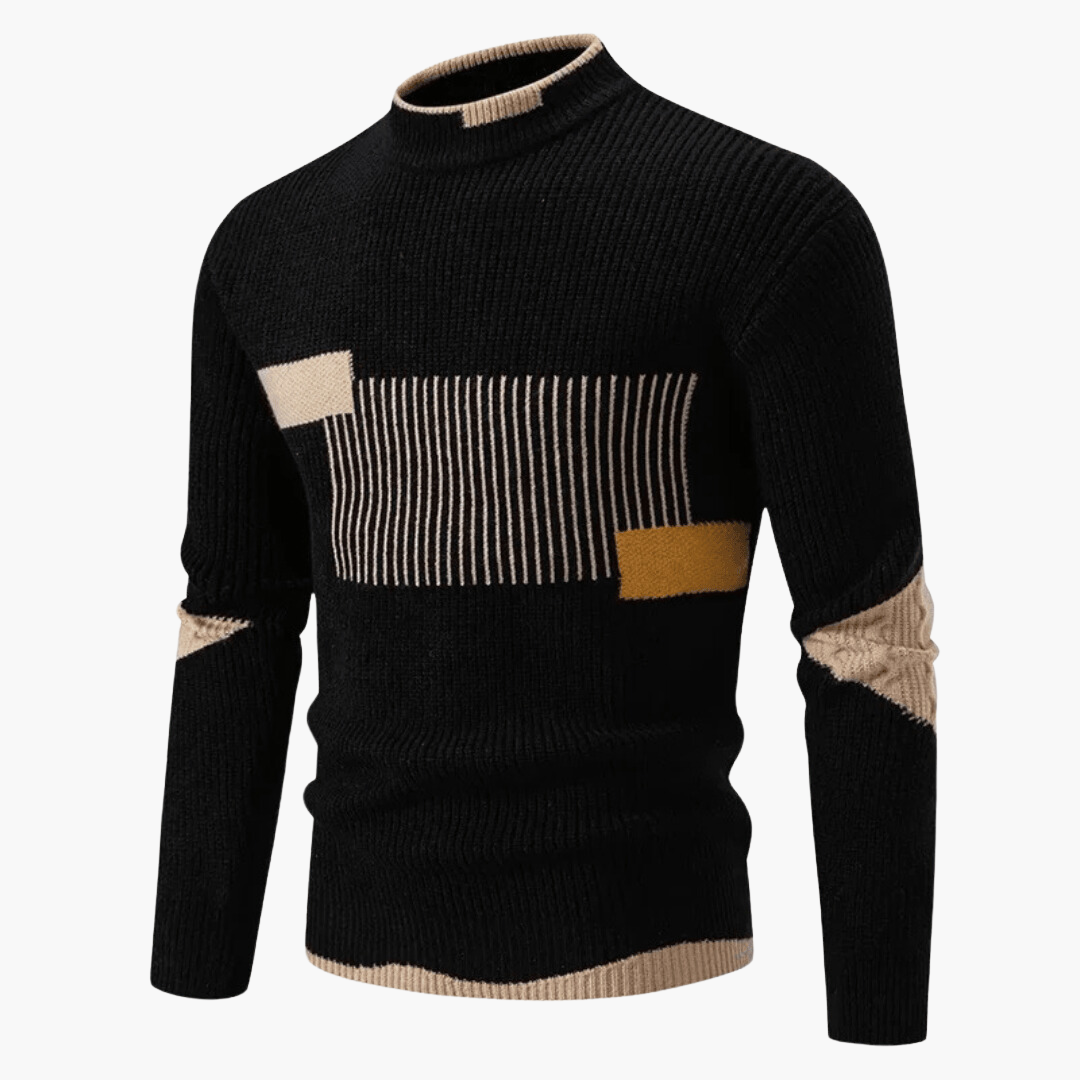 Strukturiertes Strickpullover für Herren