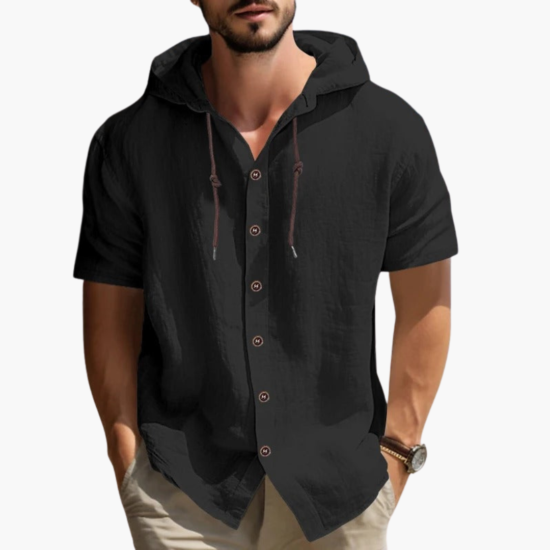 Kurzarm Kapuzen Shirt für Herren