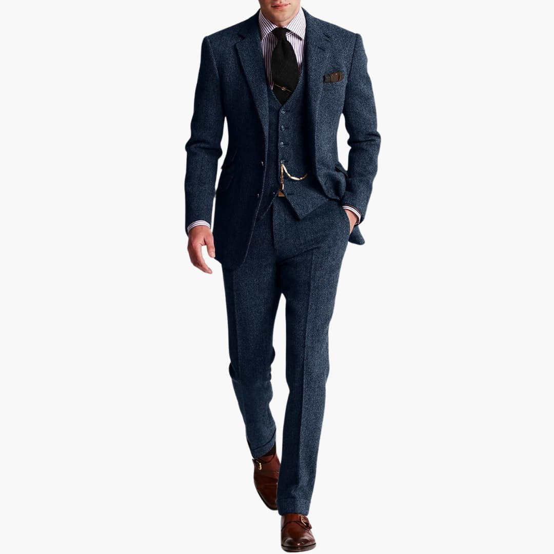 Slim Fit Anzug mit Weste für Herren