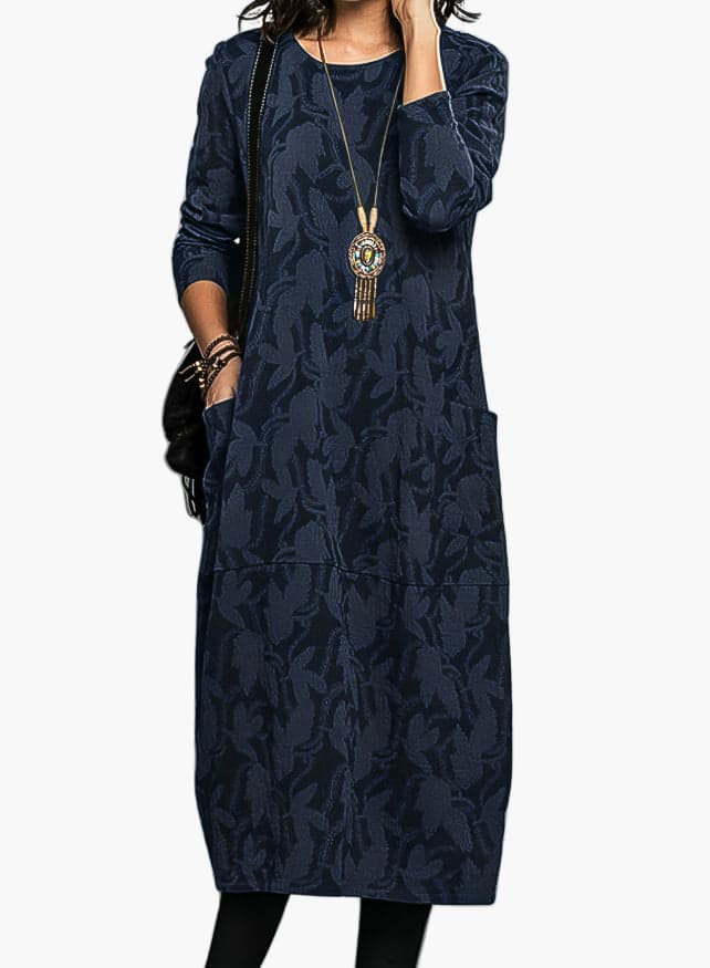 Rundhals Winterkleid für Damen