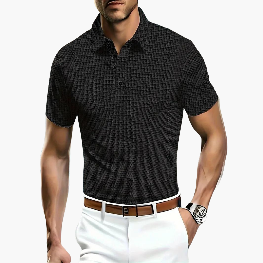 Strukturiertes Stretch-Poloshirt für Herren