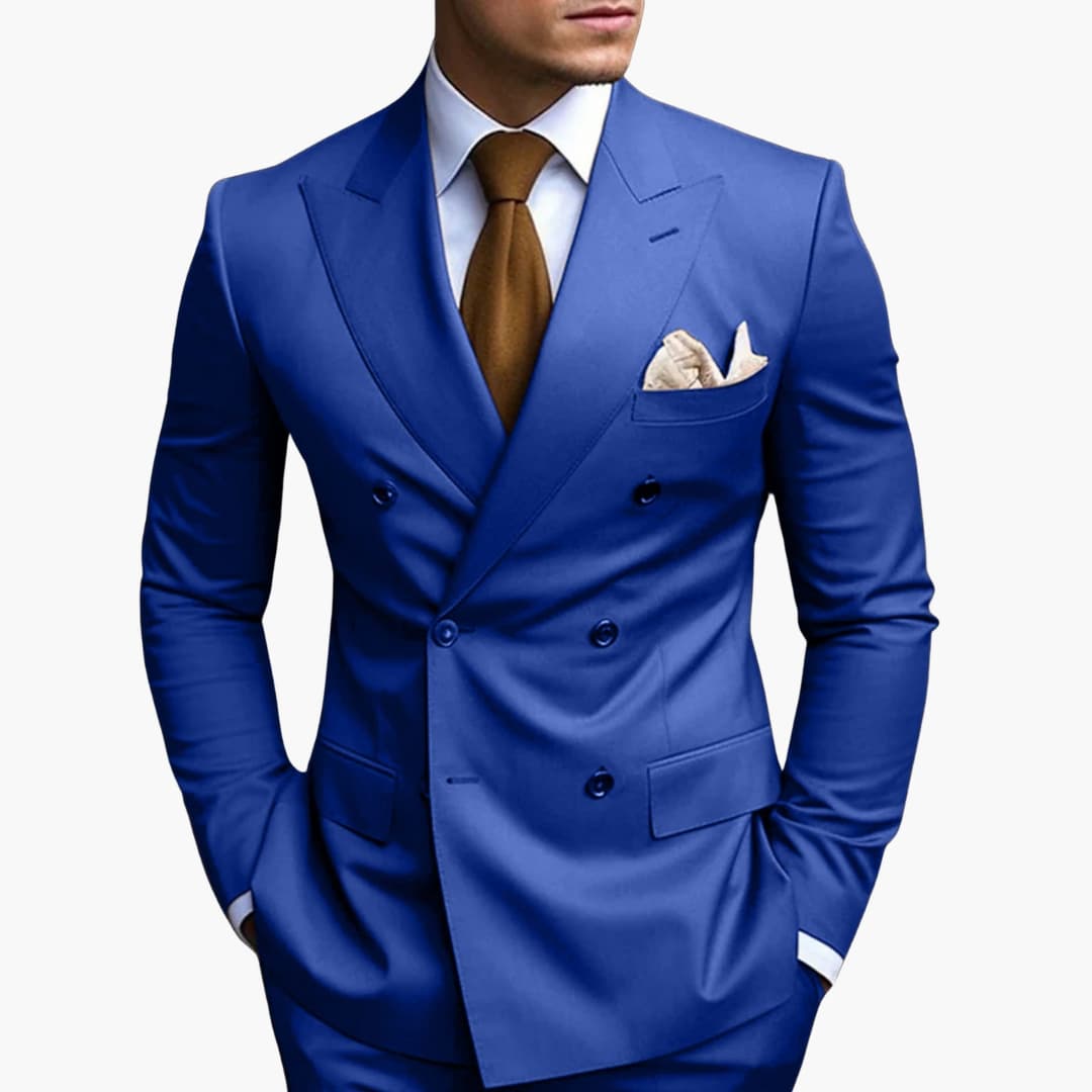 Doppelreihiger Slim Fit Anzug für Herren