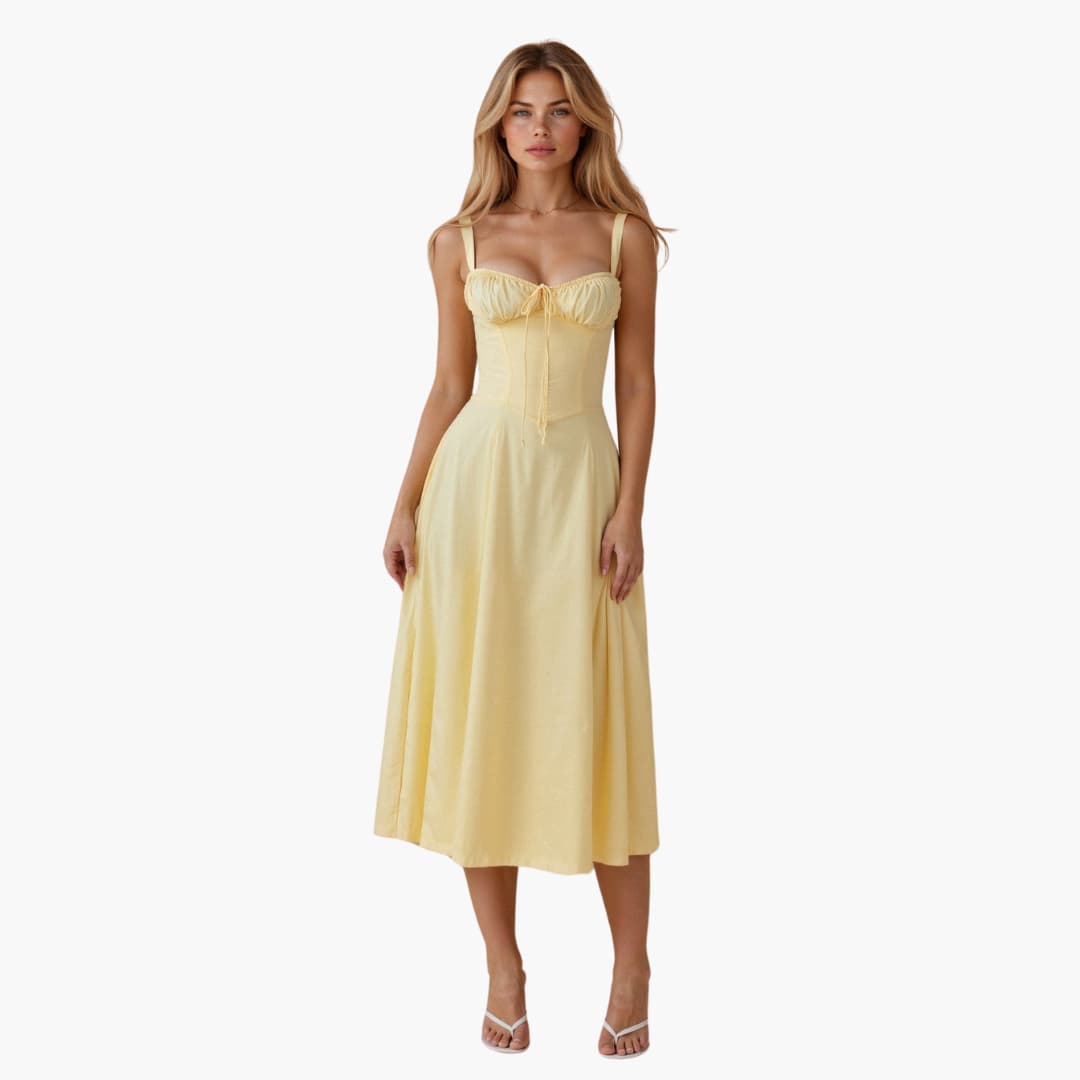 Spitzenschnürung Taillenkleid für Damen