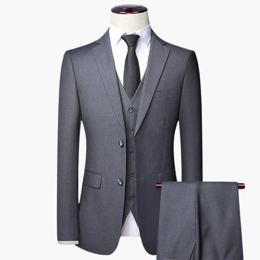 3-teiliger Slim Fit Anzug für Herren