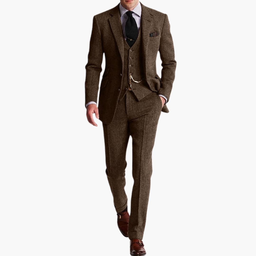 Slim Fit Anzug mit Weste für Herren