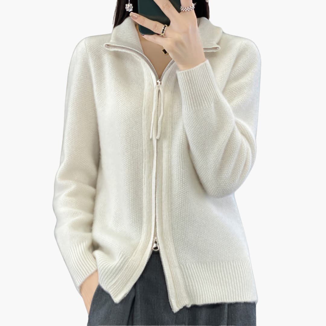 Reißverschluss Strickjacke für Damen