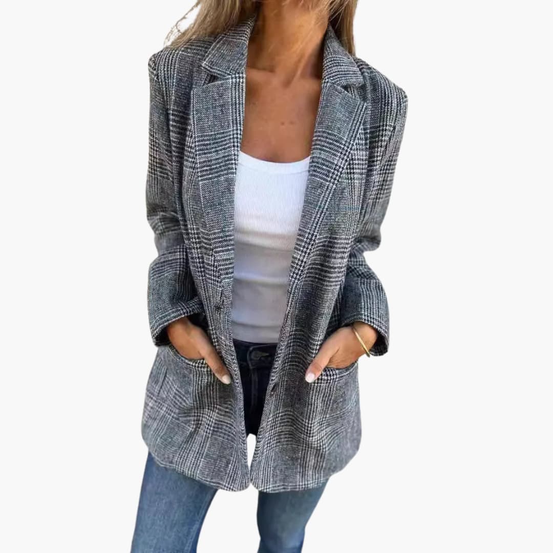 Kariertes Blazer für Damen