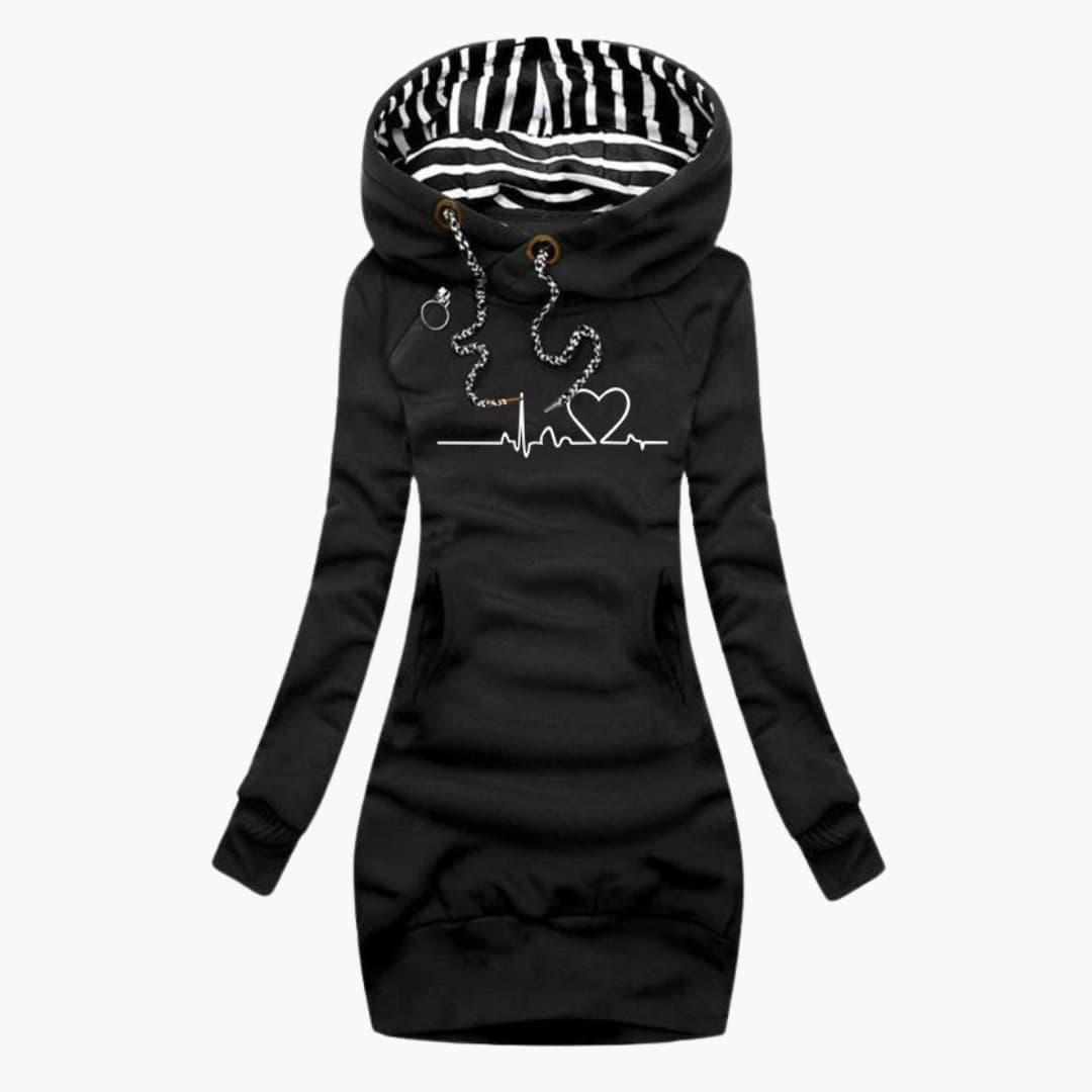 Herzmotiv Hoodie für Damen