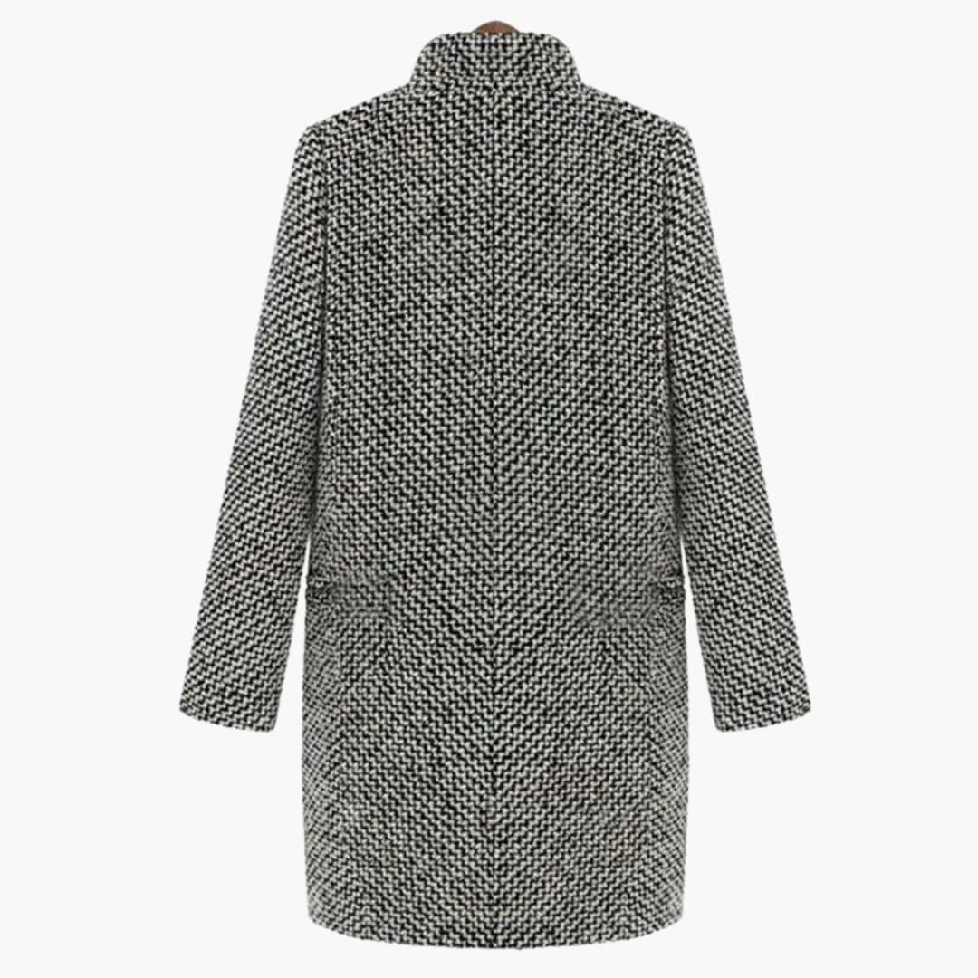Hahnentritt Midi Mantel für Damen