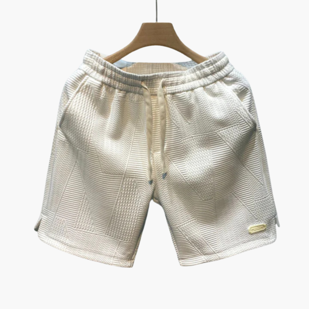 Gemusterte Shorts mit Bund für Herren