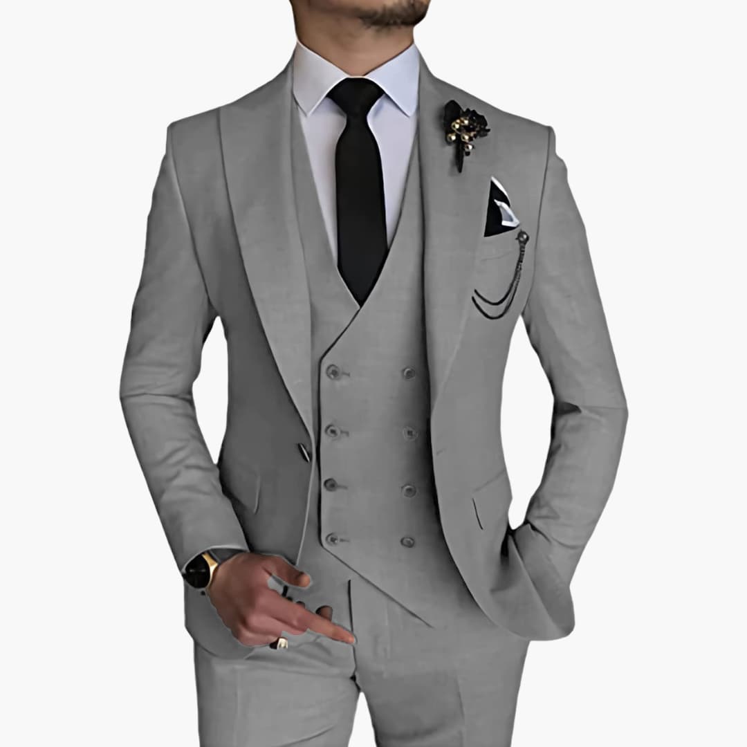 Slim Fit Dreiteiliger Anzug für Herren