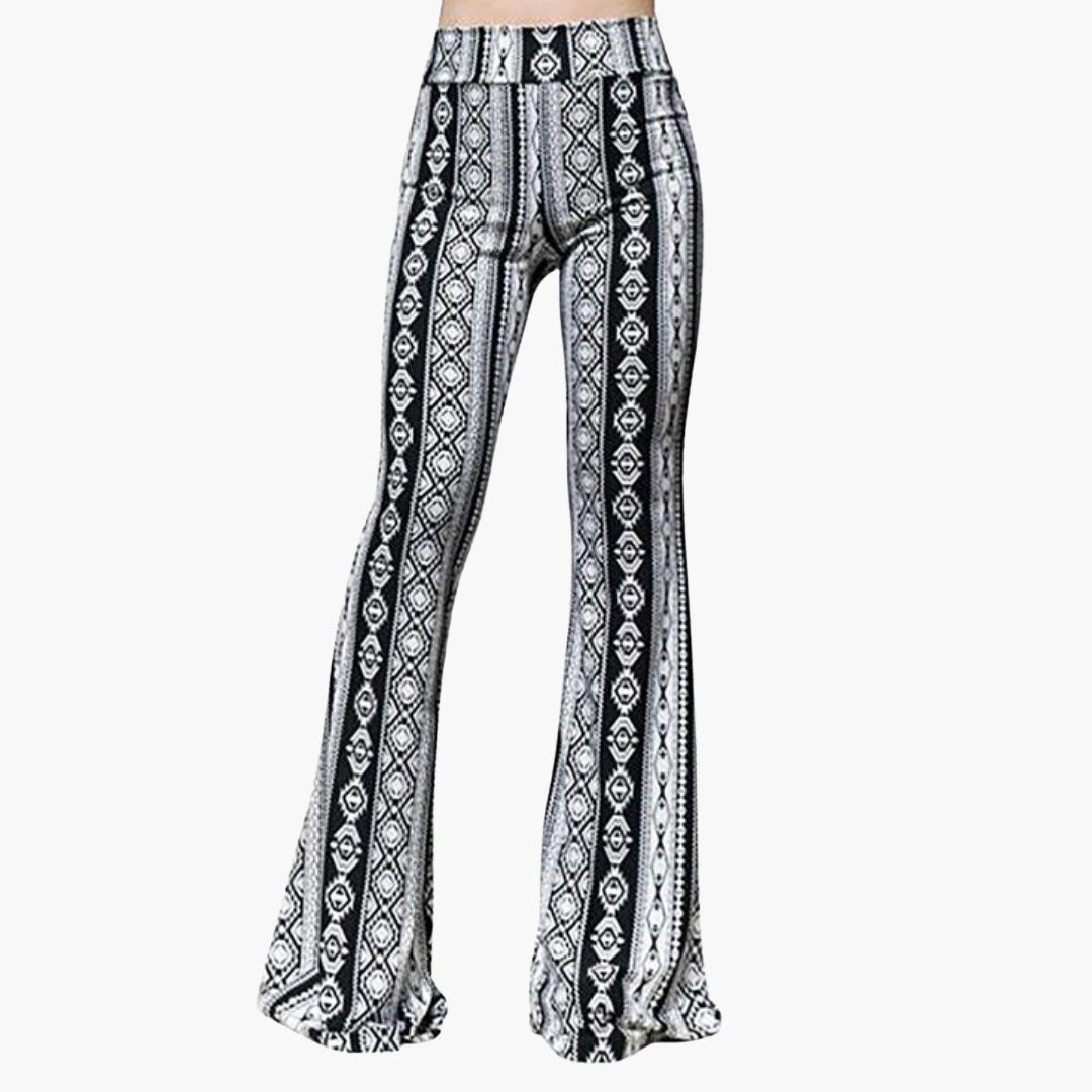 Leopardenmuster Bootcut Hose für Damen