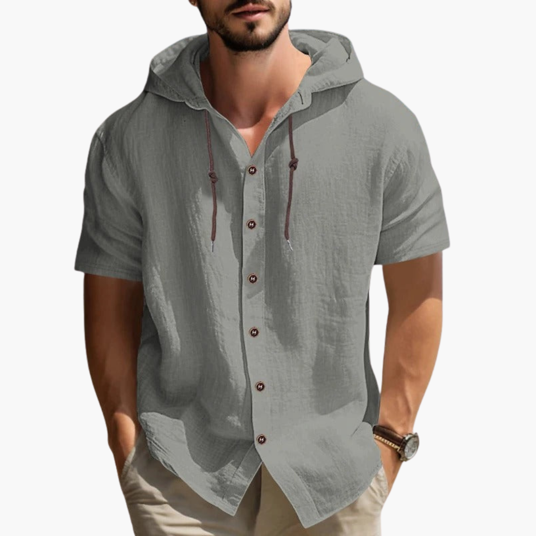 Kurzarm Kapuzen Shirt für Herren