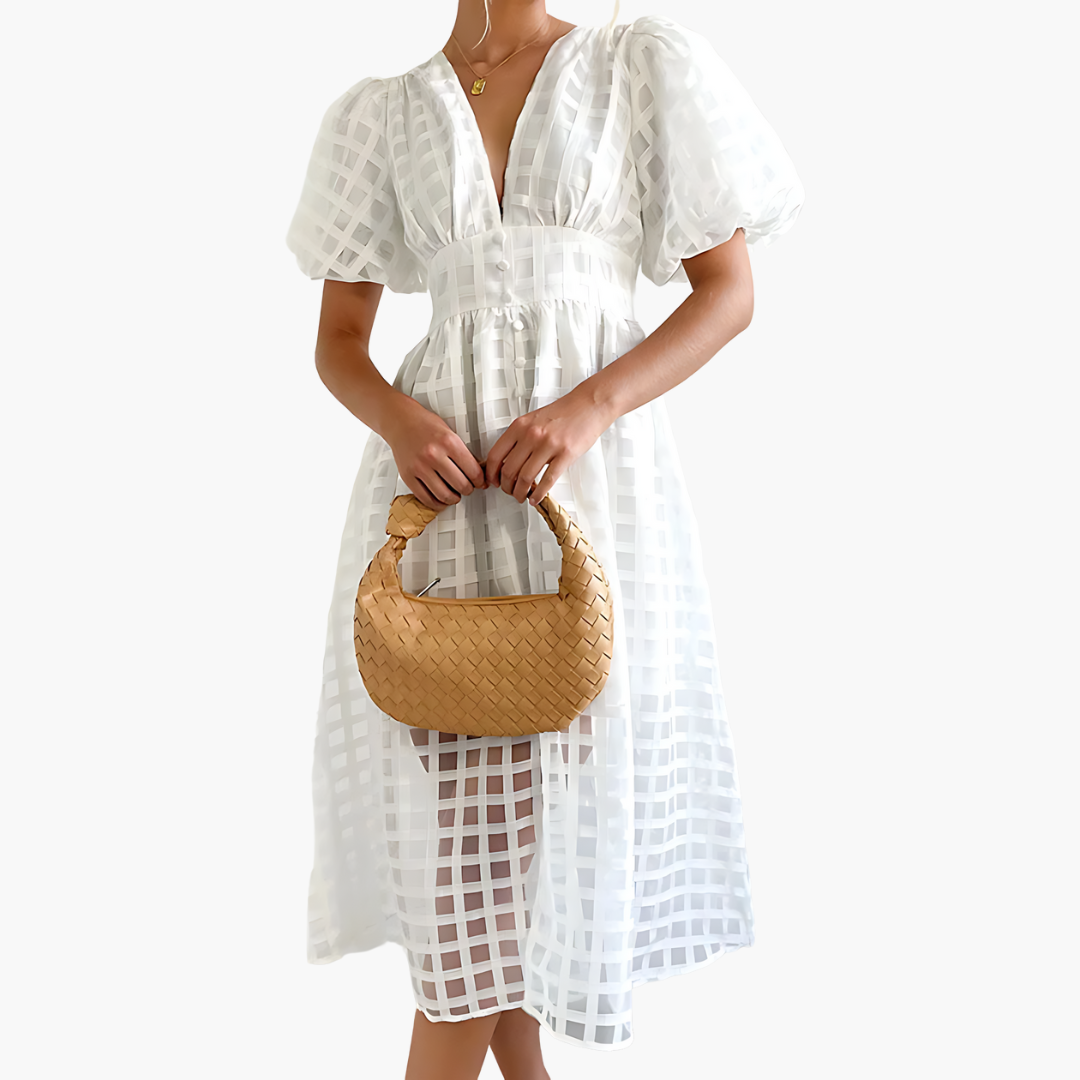 A Linie Midi Kleid für Damen