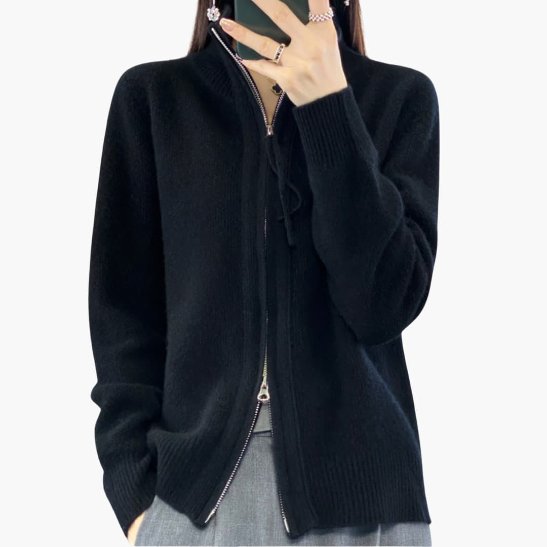 Reißverschluss Strickjacke für Damen